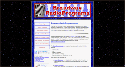 Desktop Screenshot of broadwayradioprograms.com