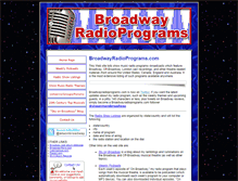 Tablet Screenshot of broadwayradioprograms.com